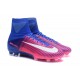 Nike Mercurial Superfly V FG Nouvelle Chaussures de Foot Rose Bleu Blanc