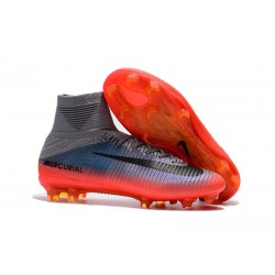 Nike Mercurial Superfly V FG Nouvelle Chaussures de Foot Gris Hematite Noir