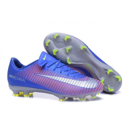 Nike Mercurial Vapor XI FG ACC Chaussures Foot Rose Bleu Argent