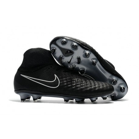 Nike Magista Obra 2 FG Homme 2017 Crampon de Football Noir Argent