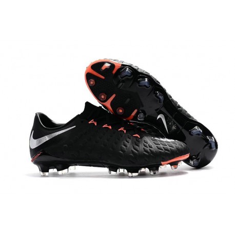 Nike Nouvel Chaussure Hypervenom Phantom 3 FG ACC Noir Argent Orange