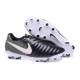 Chaussure de Foot Nouvelles Nike Tiempo Legend VII FG Cuir - Noir Blanc