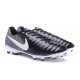 Chaussure de Foot Nouvelles Nike Tiempo Legend VII FG Cuir - Noir Blanc