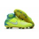 Chaussure de Foot Nouvelles Nike Magista Obra II FG - Volt Blanc Bleu