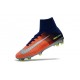 Nike Mercurial Superfly V FG Nouvelle Chaussures de Foot Bleu Chrome Carmin