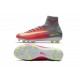 Nike Mercurial Superfly V FG Nouvelle Chaussures de Foot Rose Gris