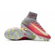 Nike Mercurial Superfly V FG Nouvelle Chaussures de Foot Rose Gris