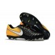 Chaussure de Foot Nouvelles Nike Tiempo Legend VII FG Cuir - Noir Jaune