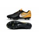 Chaussure de Foot Nouvelles Nike Tiempo Legend VII FG Cuir - Noir Jaune