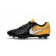 Chaussure de Foot Nouvelles Nike Tiempo Legend VII FG Cuir - Noir Jaune