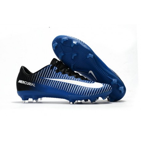 Nike Nouveau Crampon Football Mercurial Vapor 11 FG - Bleu Noir Blanc