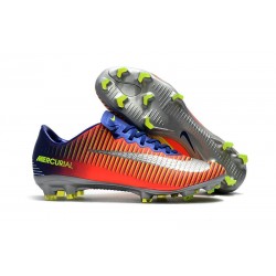 Nike Nouveau Crampon Football Mercurial Vapor 11 FG - Carmin Chrome Bleu