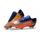 Nike Nouveau Crampon Football Mercurial Vapor 11 FG - Carmin Chrome Bleu