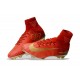 Nike Mercurial Superfly V FG Nouvelle Chaussures de Foot Rouge Or