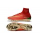 Nike Mercurial Superfly V FG Nouvelle Chaussures de Foot Rouge Or