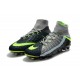 Nike Crampon Football Nouvel 2017 HyperVenom Phantom III DF FG Gris Vert