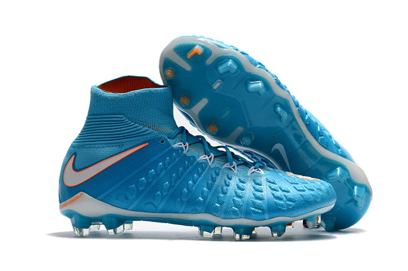 Nike Crampon Football Nouvel 2017 HyperVenom Phantom III DF FG Bleu Blanc