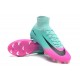 Crampons de Football Homme Nouveau Nike Mercurial Superfly V FG Bleu Rose