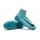 Crampons de Football Homme Nouveau Nike Mercurial Superfly V FG Bleu Noir