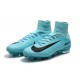 Crampons de Football Homme Nouveau Nike Mercurial Superfly V FG Bleu Noir