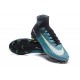 Crampons de Football Homme Nouveau Nike Mercurial Superfly V FG Bleu Jaune Noir