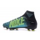 Crampons de Football Homme Nouveau Nike Mercurial Superfly V FG Bleu Jaune Noir