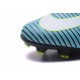 Crampons de Football Homme Nouveau Nike Mercurial Superfly V FG Bleu Jaune Noir