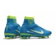 Crampons de Football Neymar Nouveau Nike Mercurial Superfly V FG Bleu