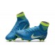 Crampons de Football Neymar Nouveau Nike Mercurial Superfly V FG Bleu