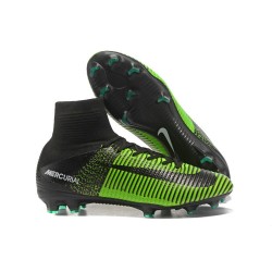 Crampons de Football Homme Nouveau Nike Mercurial Superfly V FG Vert Noir