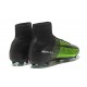 Crampons de Football Homme Nouveau Nike Mercurial Superfly V FG Vert Noir