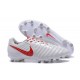 Chaussure de Foot Nouvelles Nike Tiempo Legend VII FG Cuir - Blanc Rouge