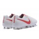 Chaussure de Foot Nouvelles Nike Tiempo Legend VII FG Cuir - Blanc Rouge