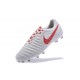 Chaussure de Foot Nouvelles Nike Tiempo Legend VII FG Cuir - Blanc Rouge