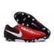 Chaussure de Foot Nouvelles Nike Tiempo Legend VII FG Cuir - Rouge Noir Blanc