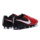 Chaussure de Foot Nouvelles Nike Tiempo Legend VII FG Cuir - Rouge Noir Blanc