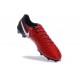 Chaussure de Foot Nouvelles Nike Tiempo Legend VII FG Cuir - Rouge Noir Blanc