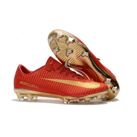 Nike Nouveau Crampon Football Mercurial Vapor 11 FG - Rouge Or