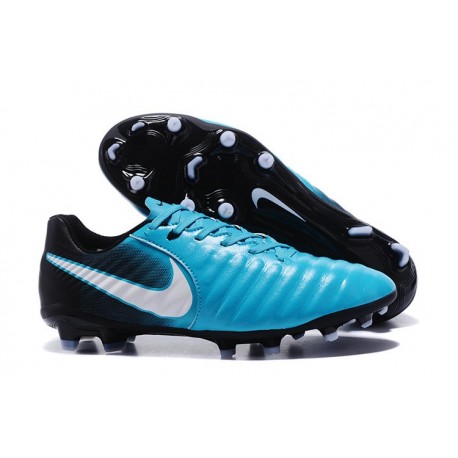 Chaussure de Foot Nouvelles Nike Tiempo Legend VII FG Cuir - Bleu