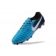 Chaussure de Foot Nouvelles Nike Tiempo Legend VII FG Cuir - Bleu