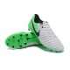 Nike Tiempo Legend 7 FG Kangourou Crampons Football - Blanc Vert Noir