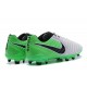 Nike Tiempo Legend 7 FG Kangourou Crampons Football - Blanc Vert Noir