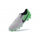 Nike Tiempo Legend 7 FG Kangourou Crampons Football - Blanc Vert Noir