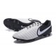 Nike Tiempo Legend 7 FG Kangourou Crampons Football - Blanc Noir