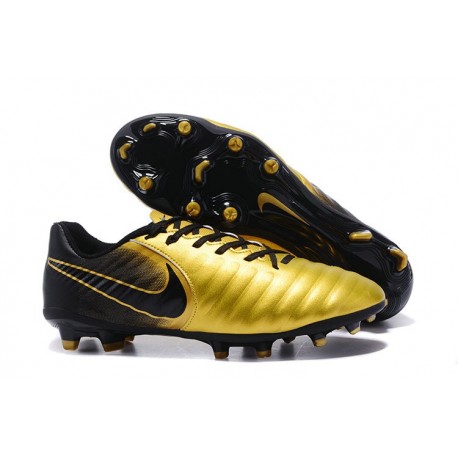 Nike Tiempo Legend 7 FG Kangourou Crampons Football - Or Noir