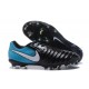 Nike Tiempo Legend 7 FG Kangourou Crampons Football - Noir Bleu