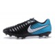 Nike Tiempo Legend 7 FG Kangourou Crampons Football - Noir Bleu