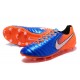 Nike Tiempo Legend 7 FG Kangourou Crampons Football - Bleu Orange