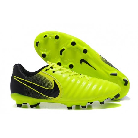 Nike Tiempo Legend 7 FG Kangourou Crampons Football - Vert Noir