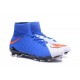 Nike Crampon Football Nouvel 2017 HyperVenom Phantom III DF FG Bleu Blanc